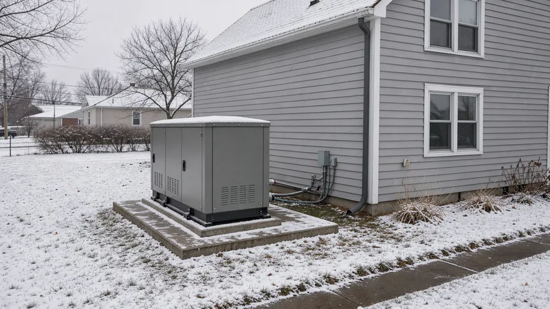 Standby generator installation at a home in Erie, PA